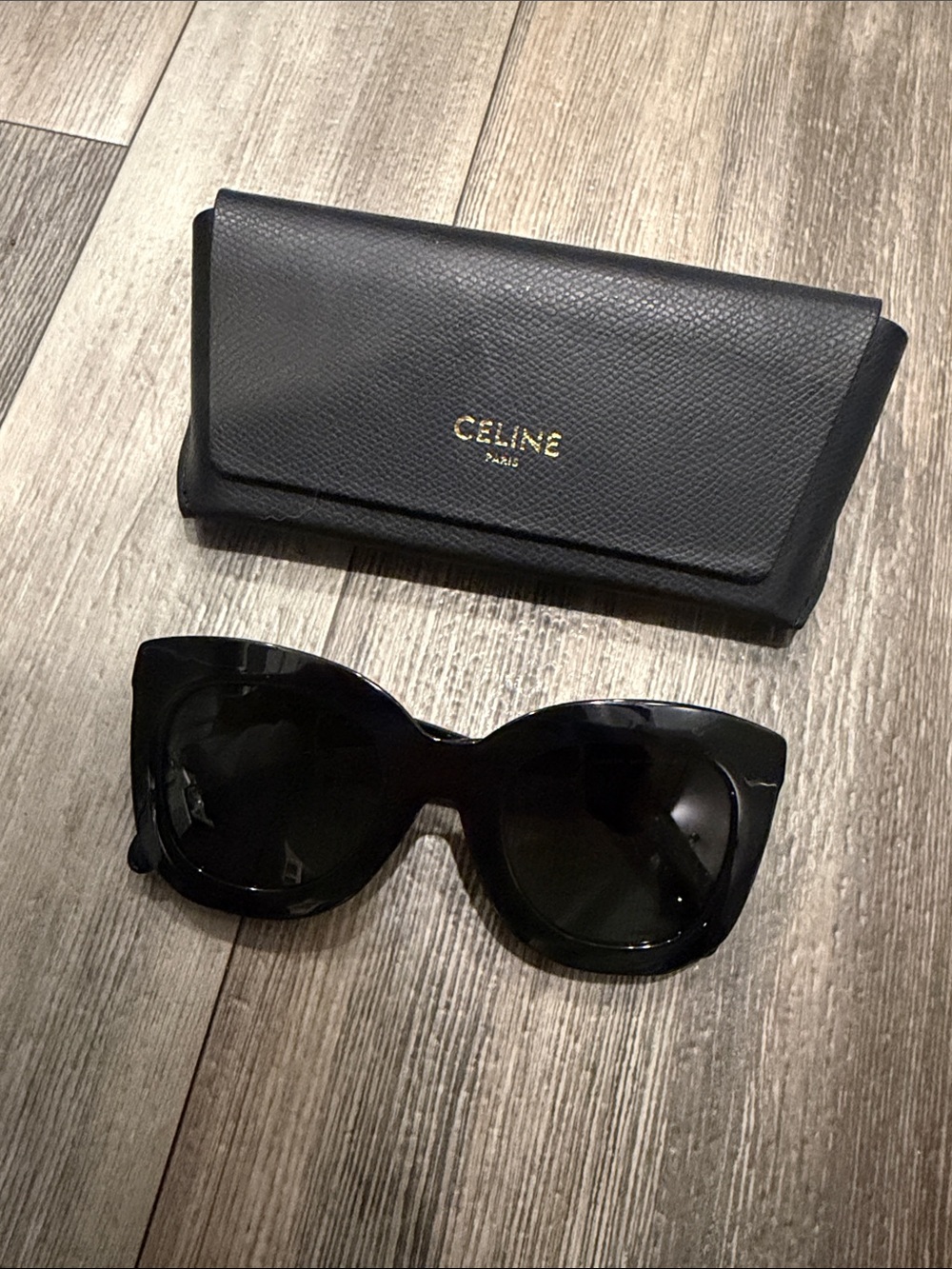 Celine Black Cat-Eye Sunglasses with Branded Case